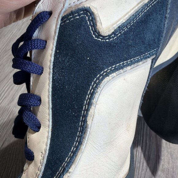 Vtg Salvatore Ferragamo Men’s Rare Two Tone Leather Suede Sneaker Made Italy 10D main image 5